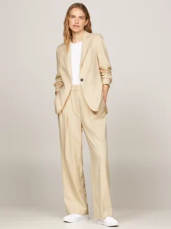 Marynarki*Tommy Hilfiger Jednorzędowa Marynarka O Regularnym Kroju COUNTRY IVORY