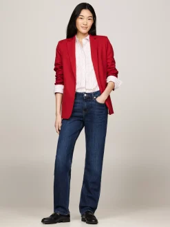 Marynarki*Tommy Hilfiger Jednorzędowa Marynarka O Regularnym Kroju DARK MAGMA