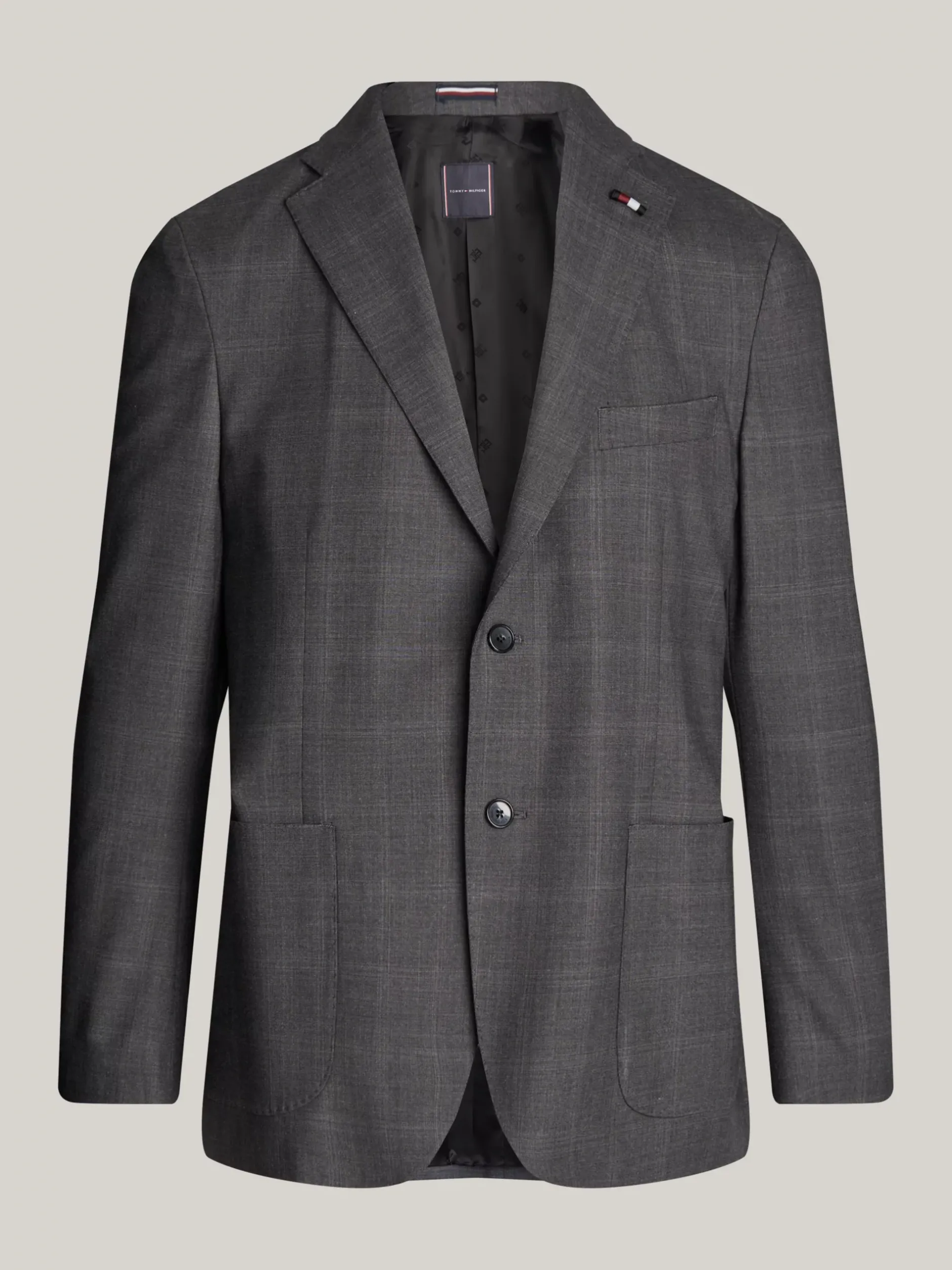 Garnitury I Kostiumy|Marynarki*Tommy Hilfiger Jednorzędowa Marynarka W Kratę GREY