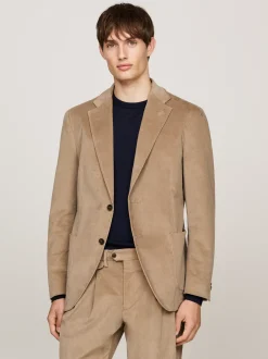 Garnitury I Kostiumy|Marynarki*Tommy Hilfiger Jednorzędowa Marynarka Ze Sztruksu BEIGE
