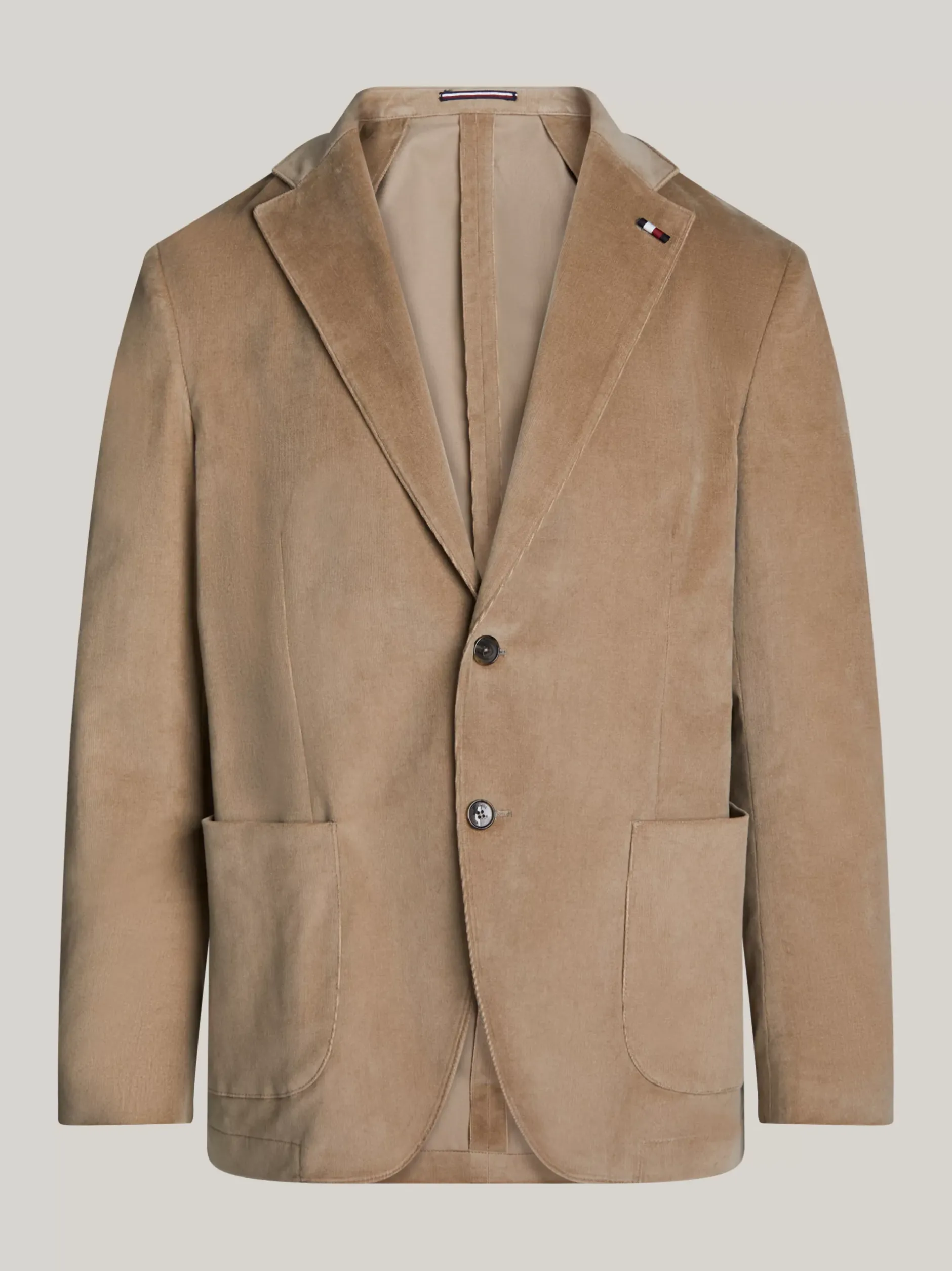 Garnitury I Kostiumy|Marynarki*Tommy Hilfiger Jednorzędowa Marynarka Ze Sztruksu BEIGE