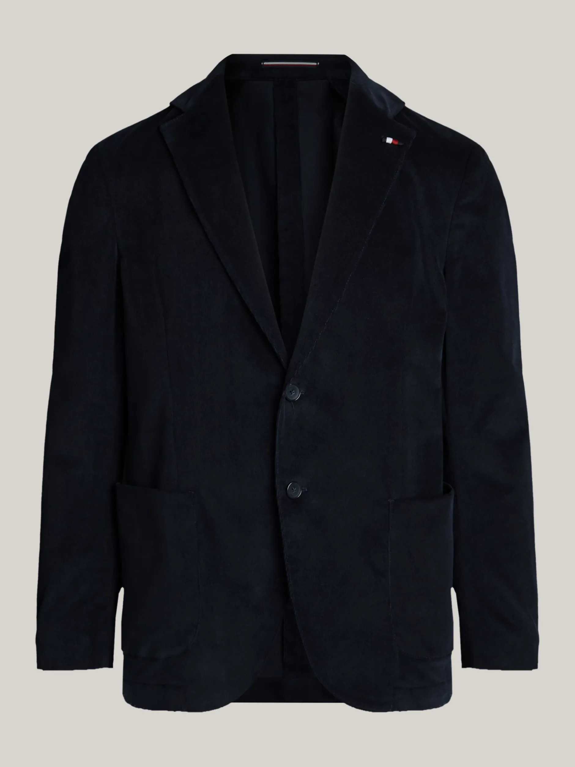 Garnitury I Kostiumy|Marynarki*Tommy Hilfiger Jednorzędowa Marynarka Ze Sztruksu BLUE