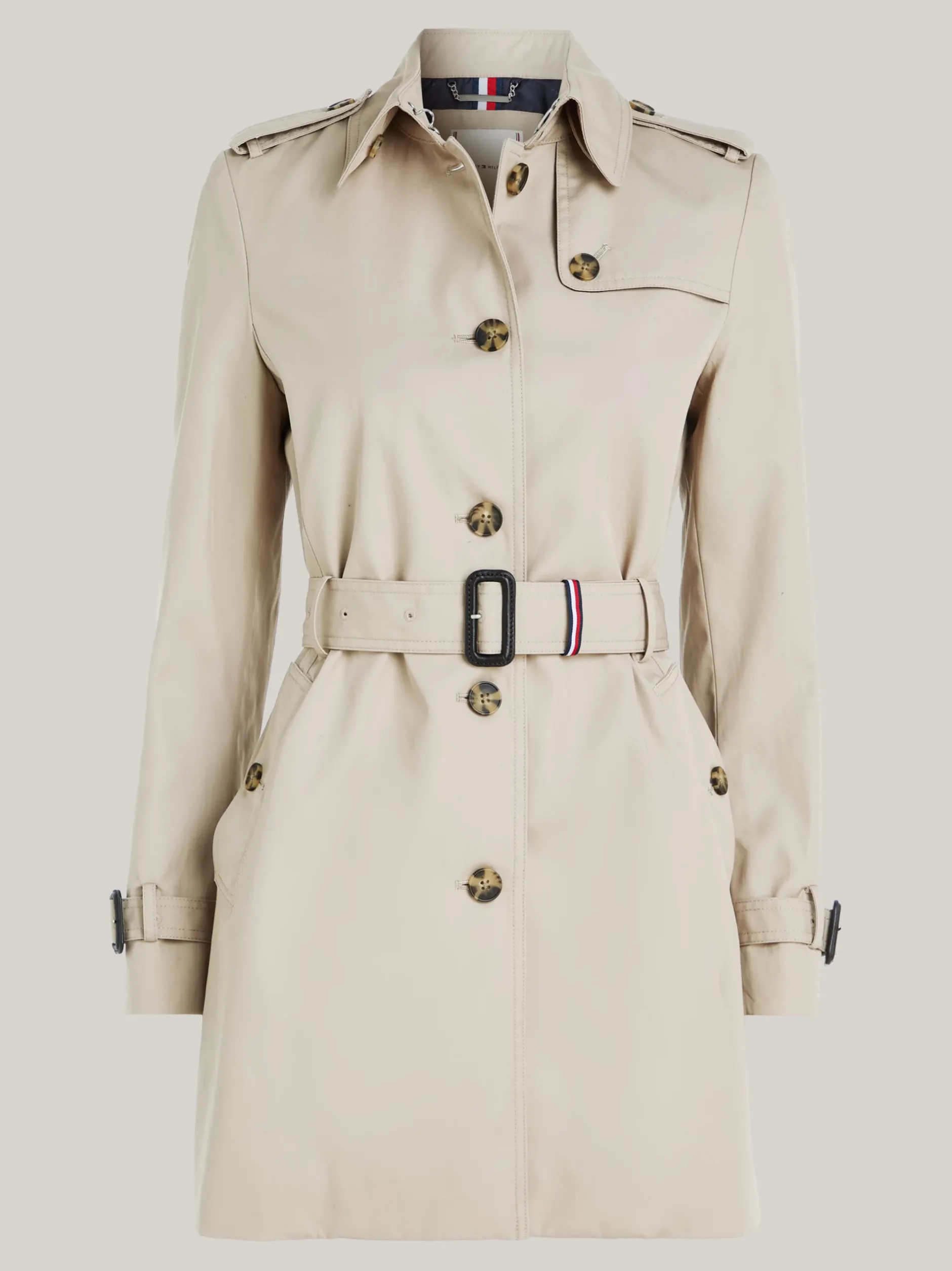 Kurtki & Płaszcze*Tommy Hilfiger Jednorzędowy Trencz MEDIUM TAUPE
