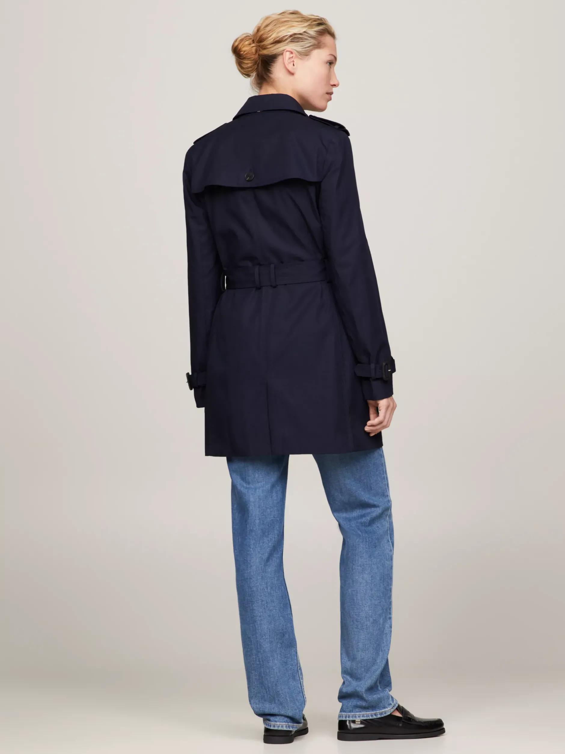 Kurtki & Płaszcze*Tommy Hilfiger Jednorzędowy Trencz MIDNIGHT