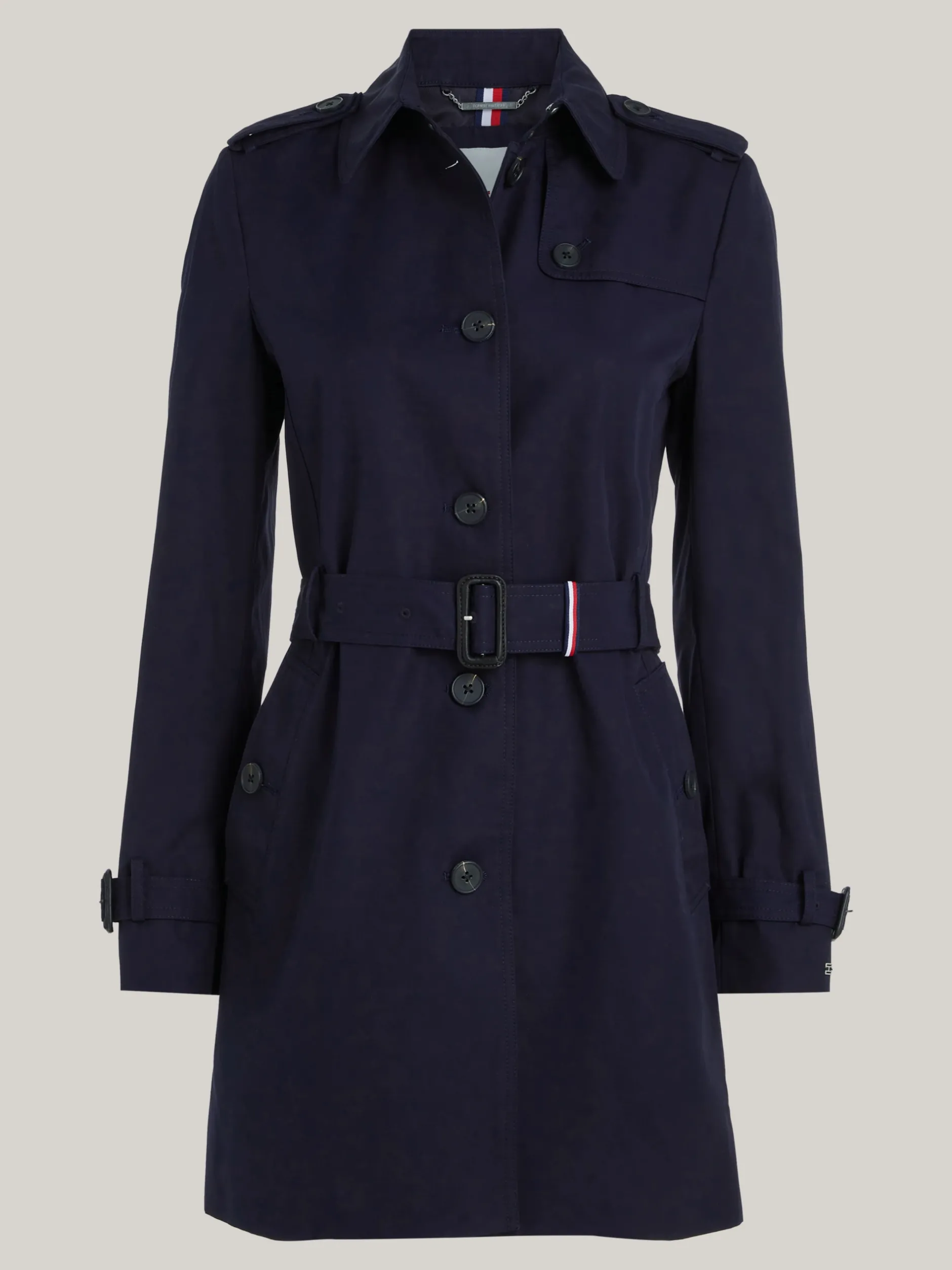 Kurtki & Płaszcze*Tommy Hilfiger Jednorzędowy Trencz MIDNIGHT