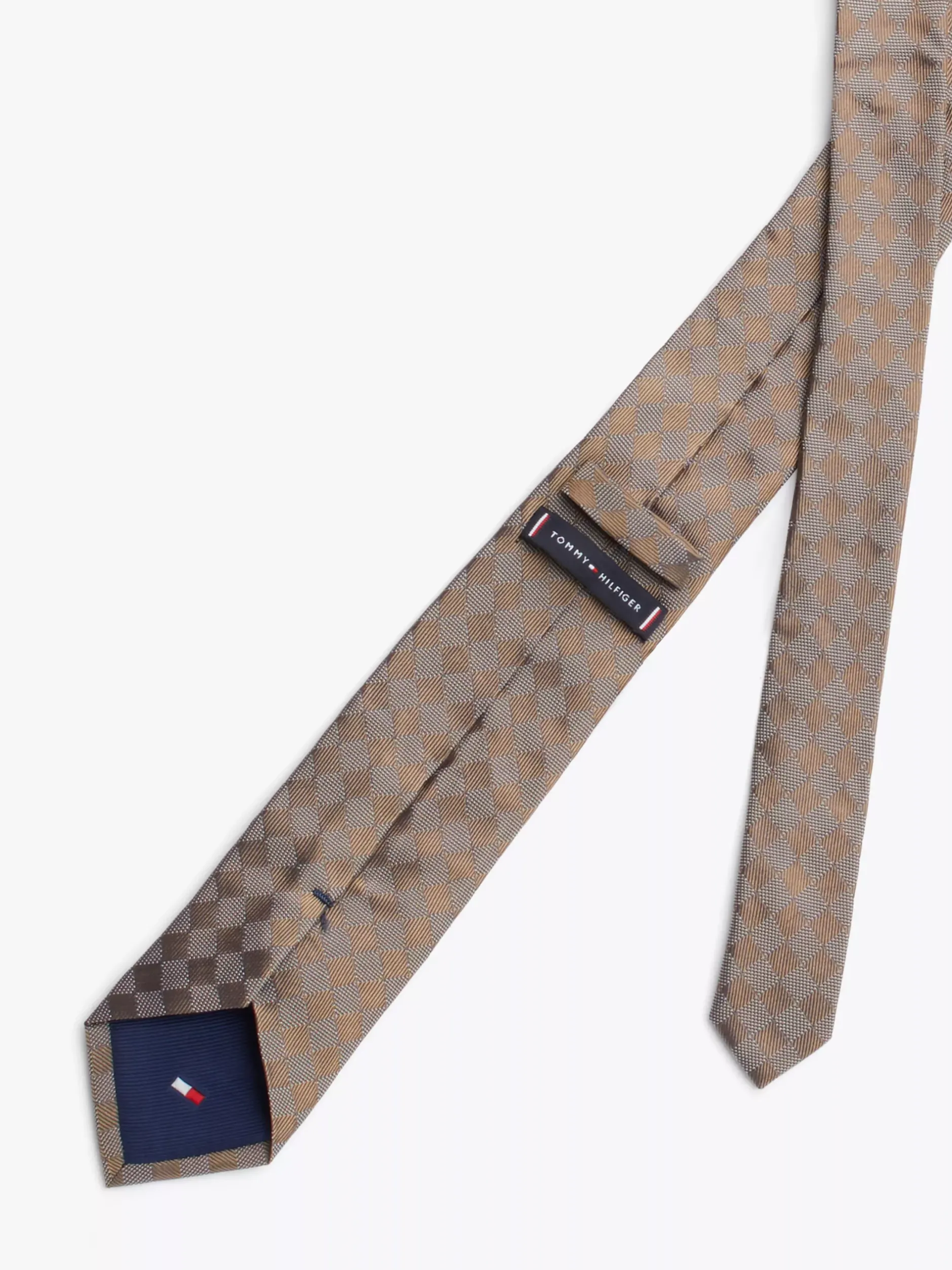 Krawaty & Poszetki*Tommy Hilfiger Jedwabny Krawat We Wzór W Kratkę SAFARI CANVAS