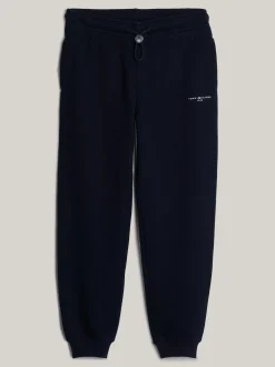 Spodnie*Tommy Hilfiger Joggery Adaptive Z Mankietami I Logo DESERT SKY