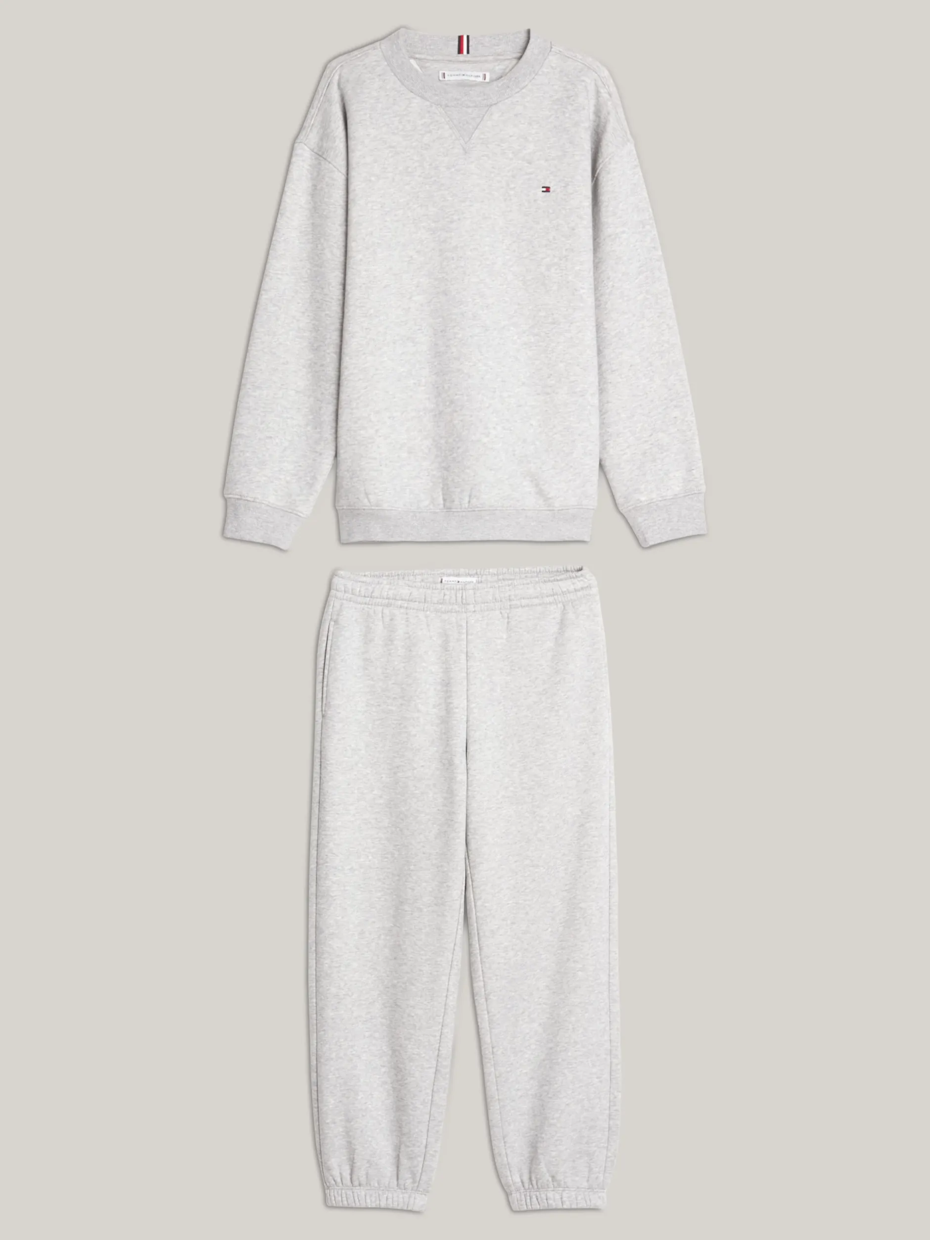 Bluzy Dresowe I Z Kapturem|Bluzy Dresowe I Z Kapturem*Tommy Hilfiger Joggery Essential W Komplecie Ze Swetrem LIGHT GREY HEATHER