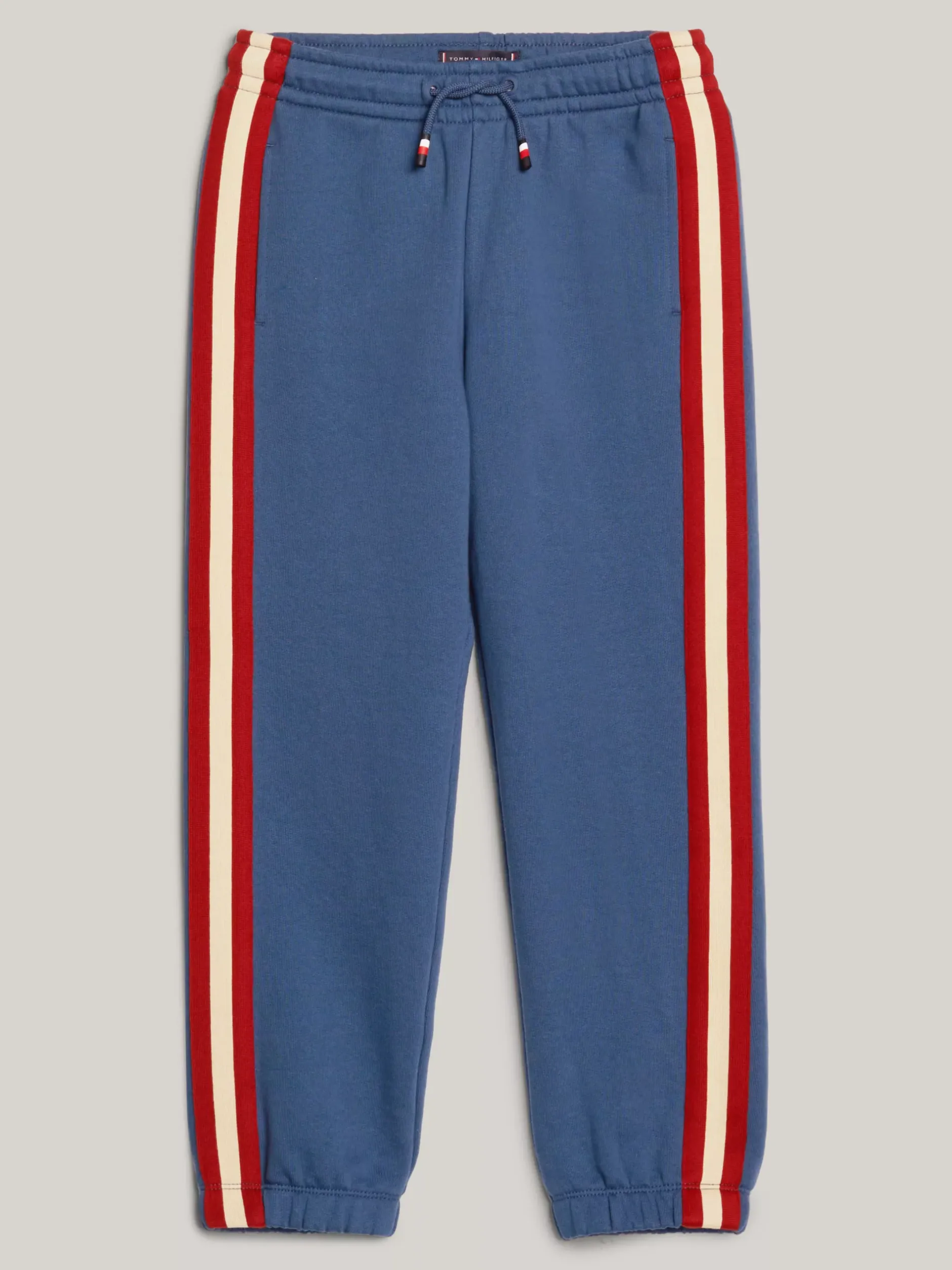 Spodnie I Szorty*Tommy Hilfiger Joggery Hilfiger Monotype Z Paskami Po Bokach AEGEAN SEA