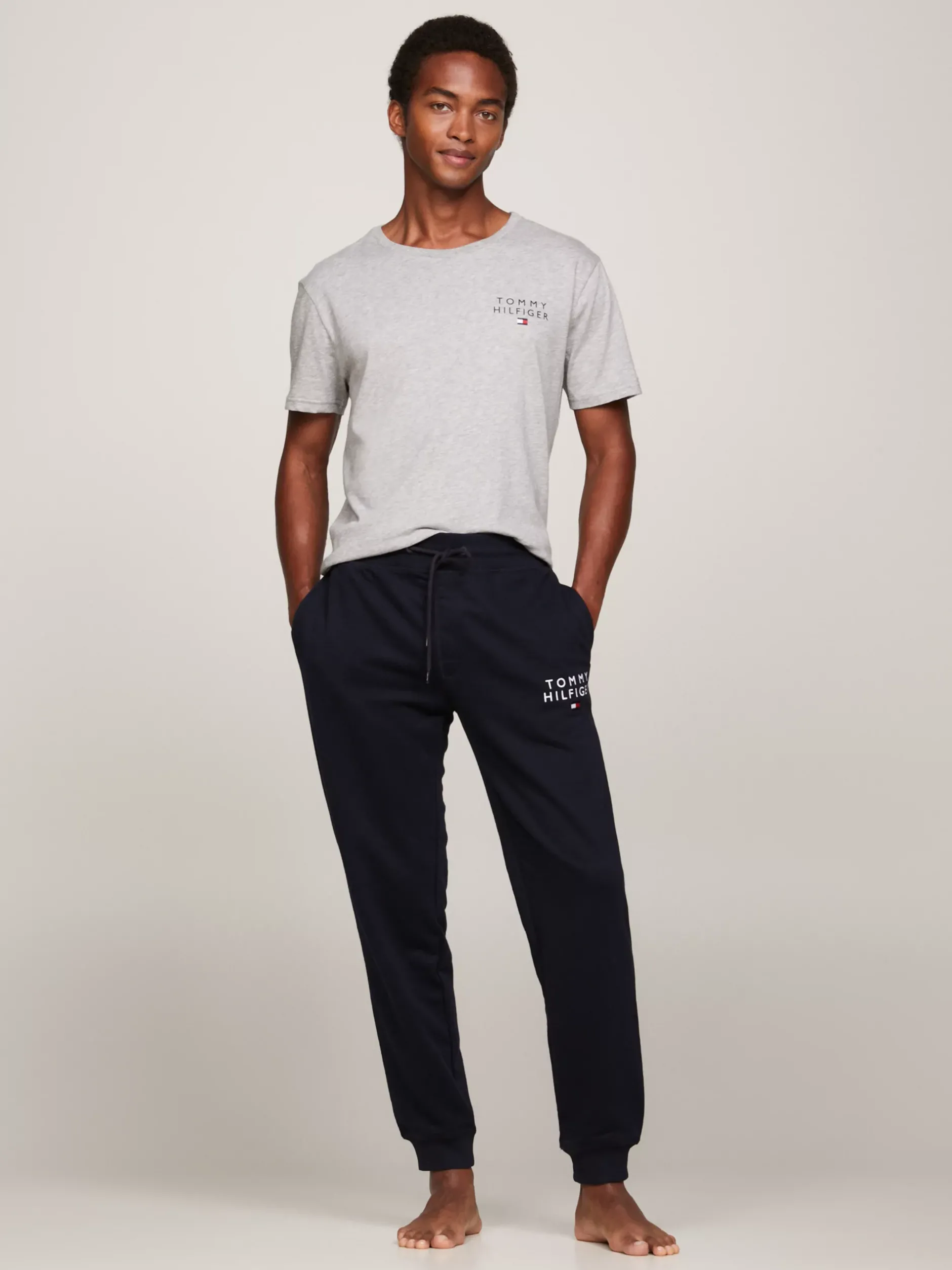 Stroje Domowe*Tommy Hilfiger Joggery Lounge TH Original Z Logo DESERT SKY