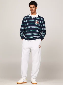 Spodnie*Tommy Hilfiger Joggery O Luźnym Kroju Z Logo Prep Explorer SILVER GREY