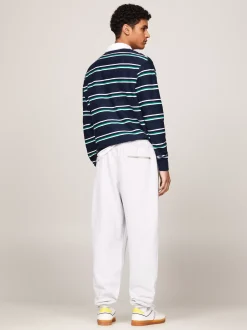 Spodnie*Tommy Hilfiger Joggery O Luźnym Kroju Z Logo Prep Explorer SILVER GREY