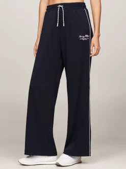 Spodnie*Tommy Hilfiger Joggery Sport Z Szerokimi Nogawkami DESERT SKY