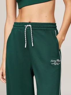 Spodnie*Tommy Hilfiger Joggery Sport Z Szerokimi Nogawkami ORNAMENTAL GREEN