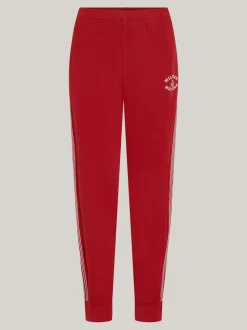 Spodnie*Tommy Hilfiger Joggery W Stylu Varsity Z Lampasami DARK MAGMA