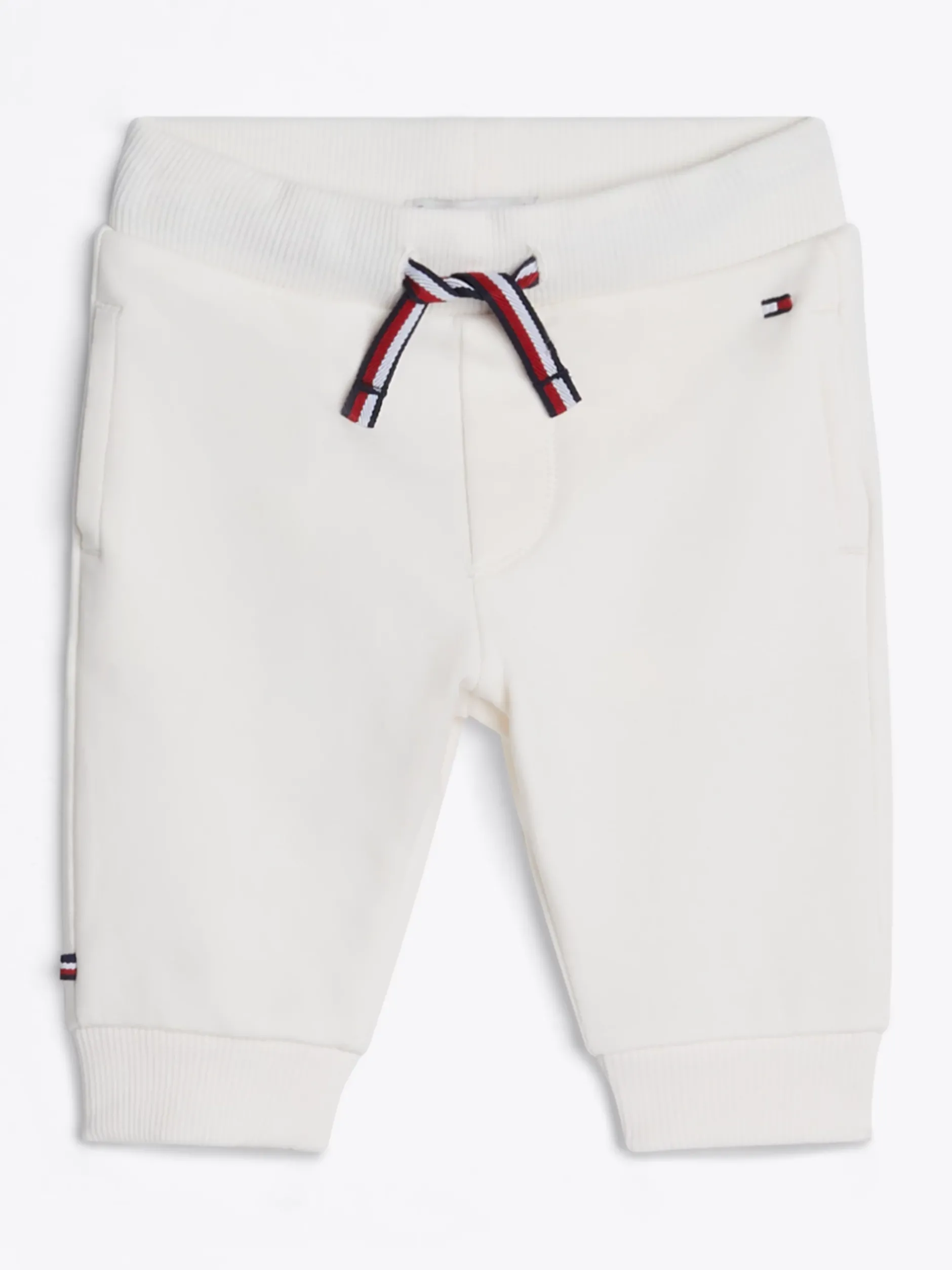Dziewczynki|Chłopcy*Tommy Hilfiger Joggery Z Bawełny Pętelkowej Z Troczkami ANCIENT WHITE