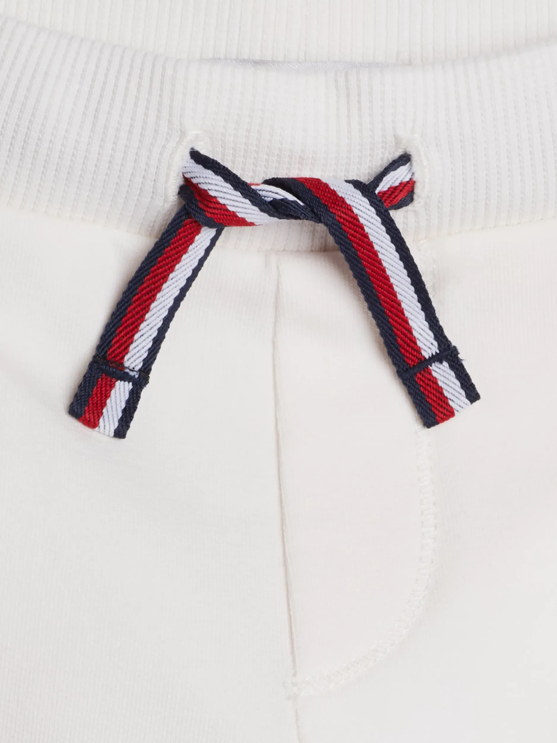 Dziewczynki|Chłopcy*Tommy Hilfiger Joggery Z Bawełny Pętelkowej Z Troczkami ANCIENT WHITE