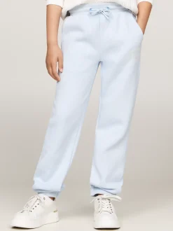 Spodnie, Szorty I Spódnice*Tommy Hilfiger Joggery Z Fakturą I Nadrukiem Z Logo BREEZY BLUE