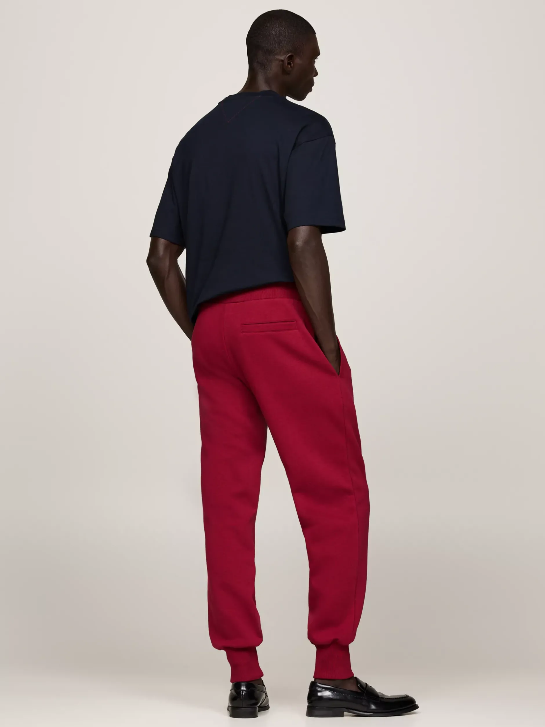 Spodnie*Tommy Hilfiger Joggery Z Haftowanym Emblematem ROUGE