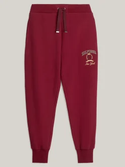 Spodnie*Tommy Hilfiger Joggery Z Haftowanym Emblematem ROUGE