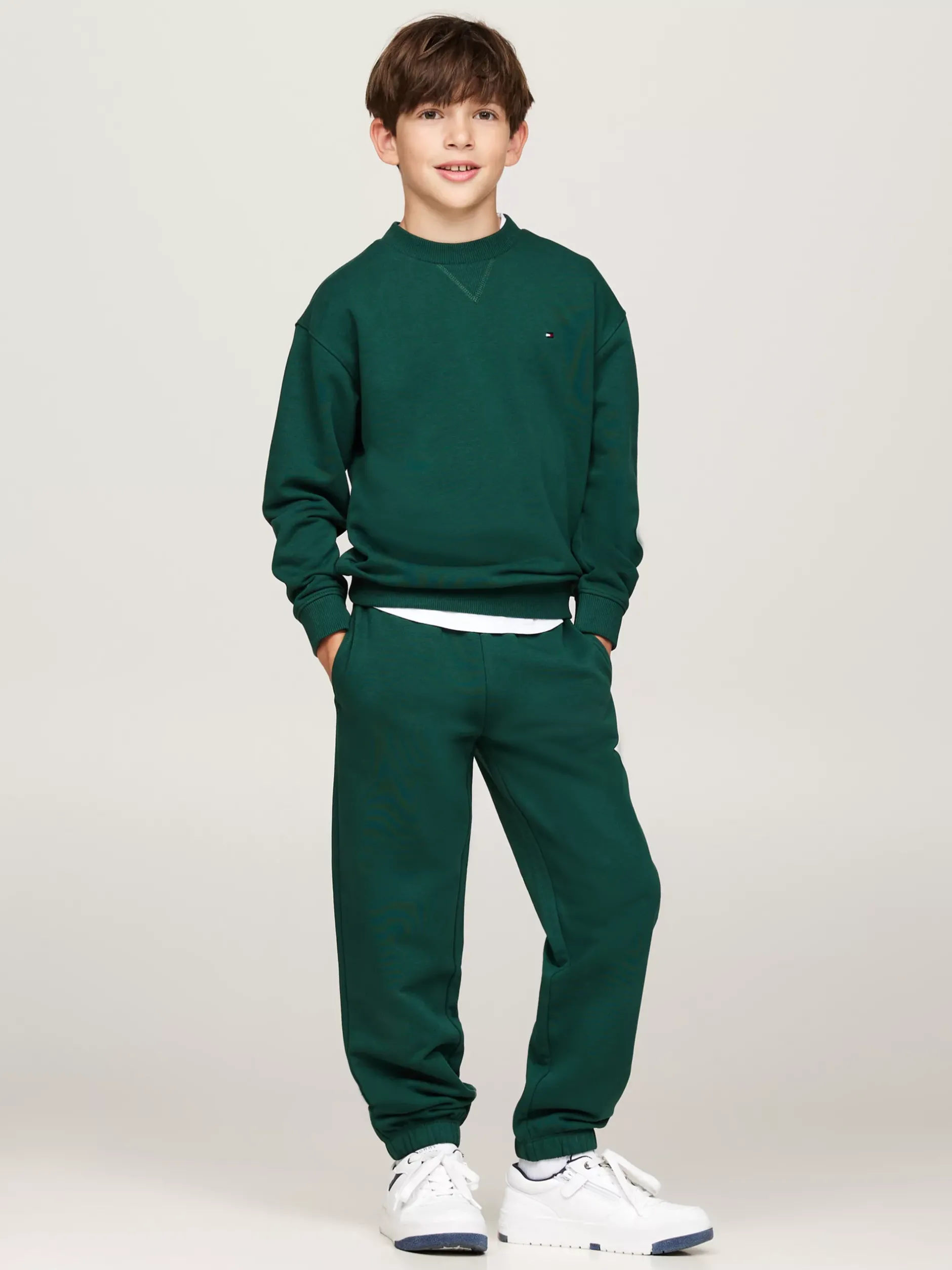 Spodnie, Szorty I Spódnice|Spodnie I Szorty*Tommy Hilfiger Joggery Z Mankietami I Flagą ORNAMENTAL GREEN