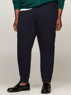 Spodnie*Tommy Hilfiger Joggery Z Mankietami Z Kolekcji Plus DESERT SKY