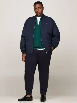 Spodnie*Tommy Hilfiger Joggery Z Mankietami Z Kolekcji Plus DESERT SKY