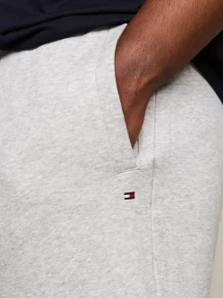 Spodnie*Tommy Hilfiger Joggery Z Mankietami Z Kolekcji Plus LIGHT GREY HEATHER