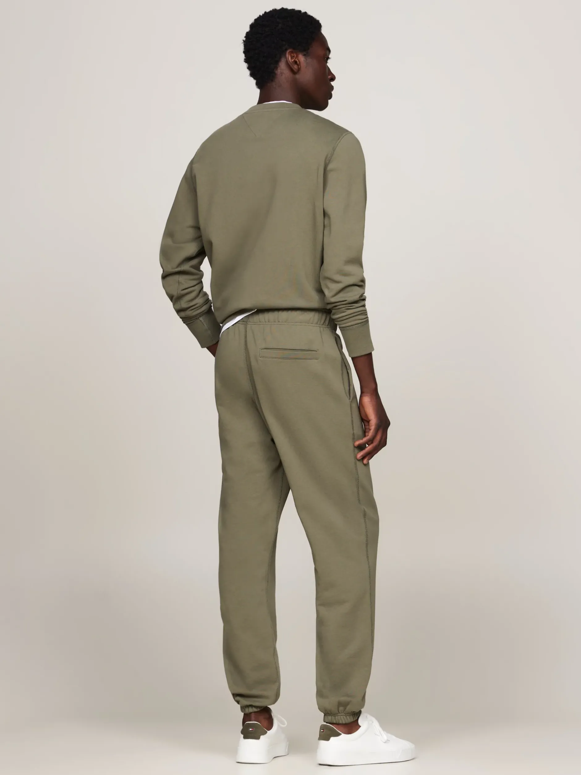 Spodnie*Tommy Hilfiger Joggery Z Mankietami Ze ściągaczem BATTLE GREEN