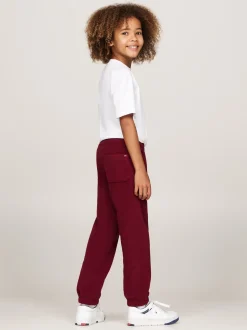 Spodnie I Szorty|Spodnie, Szorty I Spódnice*Tommy Hilfiger Joggery Z Polaru Hilfiger Monotype DEEP ROUGE