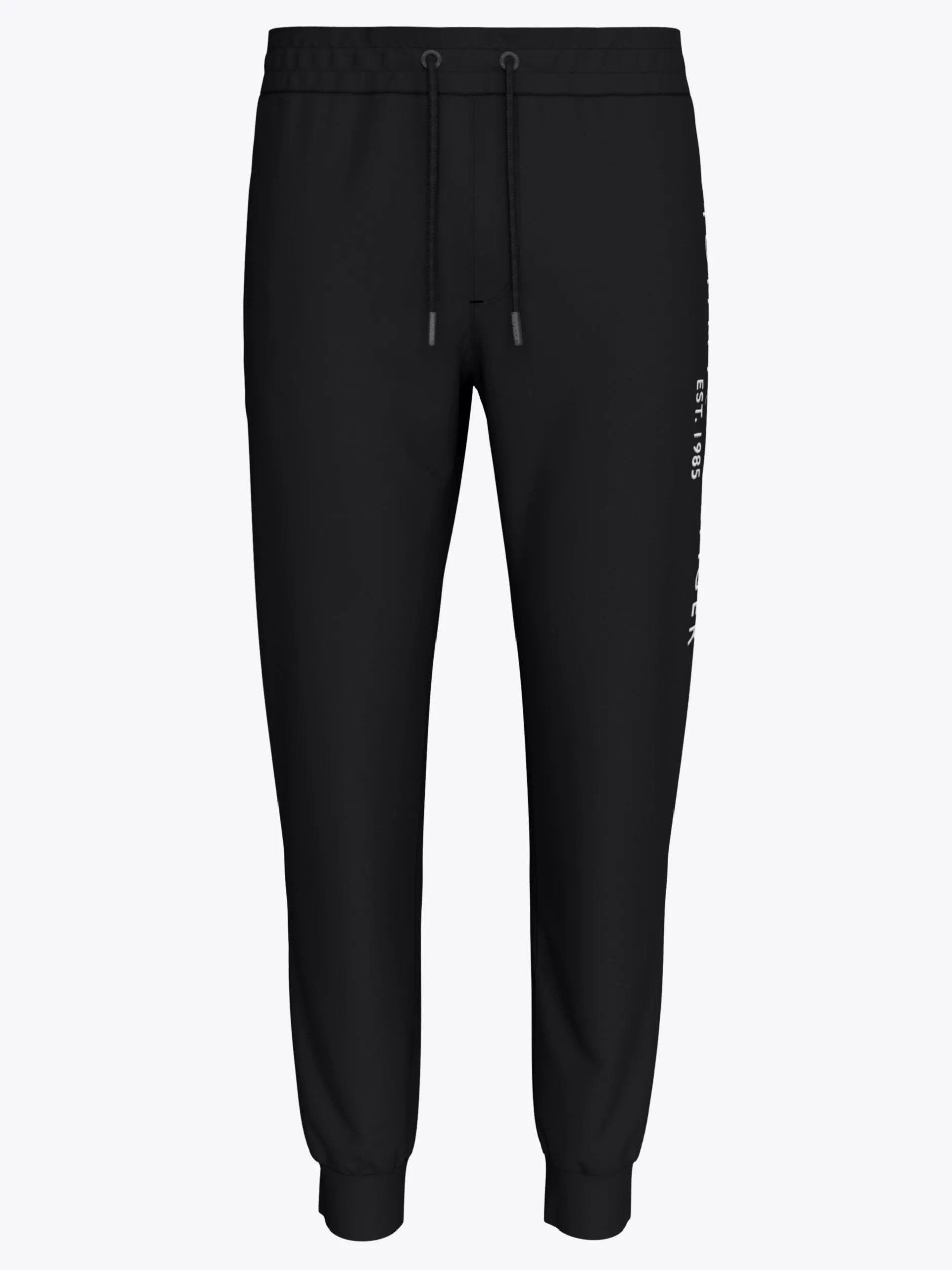 Dresy|Spodnie*Tommy Hilfiger Joggery Z Wyhaftowanym Logo I Mankietami BLACK