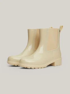 Botki*Tommy Hilfiger Kalosze Na Podeszwie Z Protektorem COUNTRY IVORY