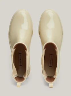 Botki*Tommy Hilfiger Kalosze Na Podeszwie Z Protektorem COUNTRY IVORY