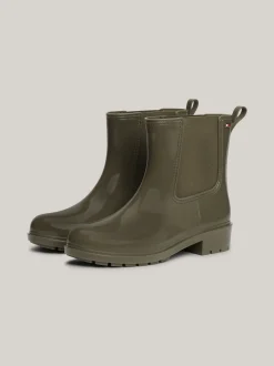Botki*Tommy Hilfiger Kalosze Na Podeszwie Z Protektorem UTILITY OLIVE