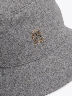 Czapki I Szaliki*Tommy Hilfiger Kapelusz Rybacki TH Monogram MID GREY MELANGE