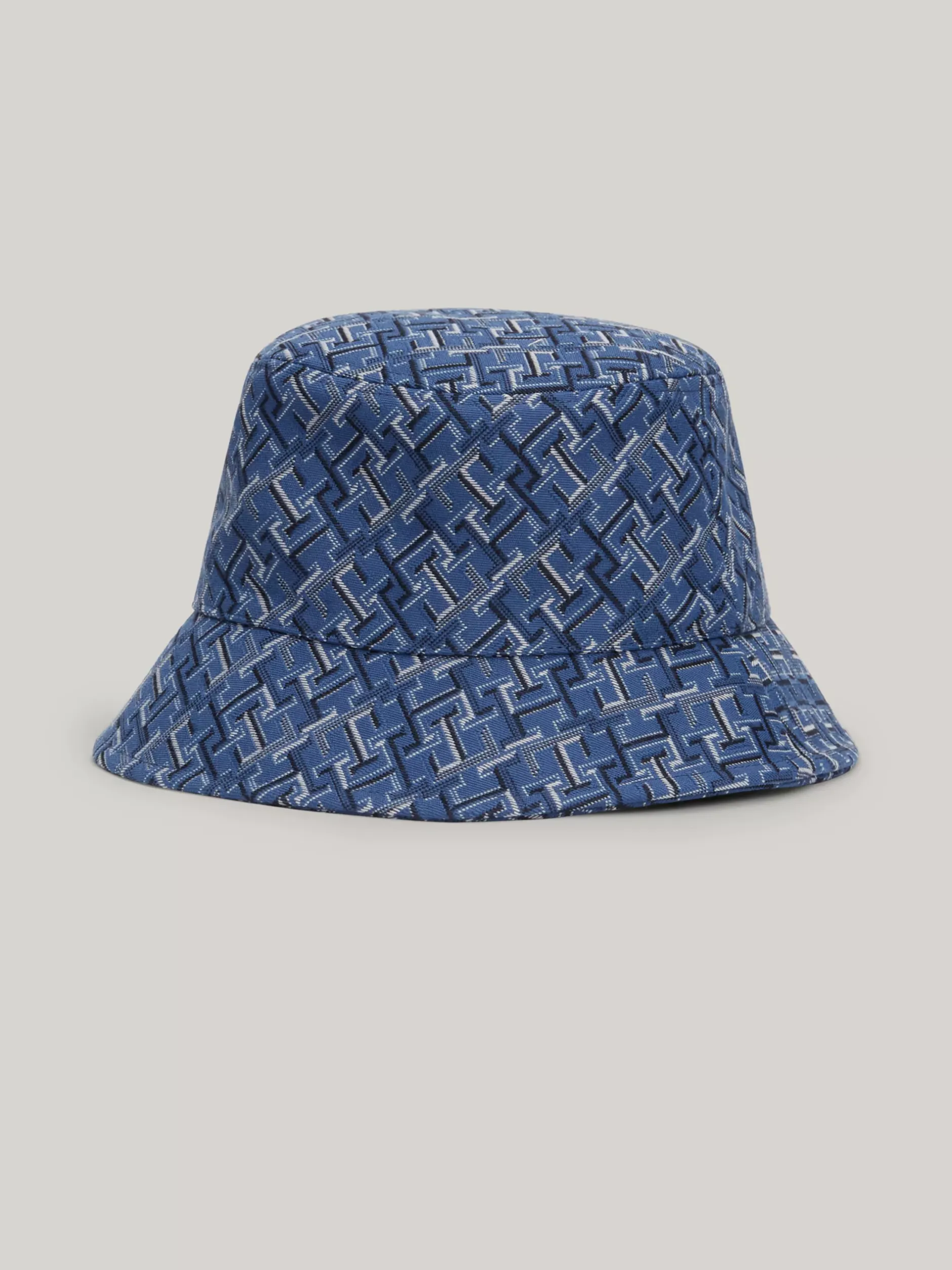 Czapki I Szaliki*Tommy Hilfiger Kapelusz Rybacki Z żakardowym Monogramem TH FOSSIL BLUE
