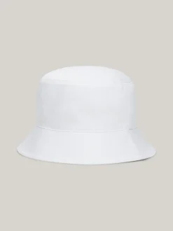 Czapki I Szaliki*Tommy Hilfiger Kapelusz Rybacki Z Wyhaftowanym Logo WHITE