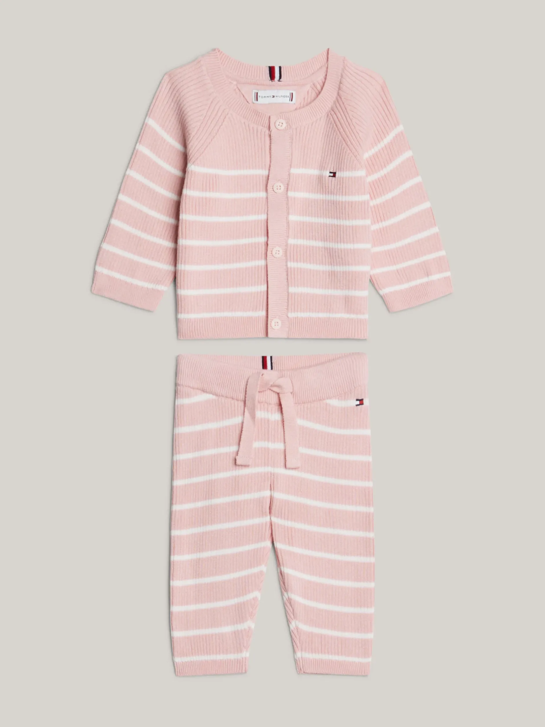 Dziewczynki|Chłopcy*Tommy Hilfiger Kardigan I Joggery W Opakowaniu Podarunkowym SOFT ROSE STRIPE