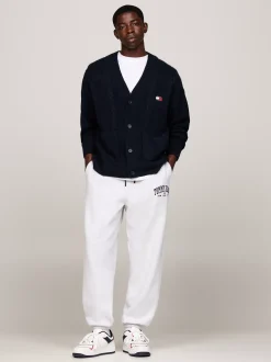 Swetry|Dzianina*Tommy Hilfiger Kardigan O Kroju Pudełkowym Z Naszywką Tommy DARK NIGHT NAVY