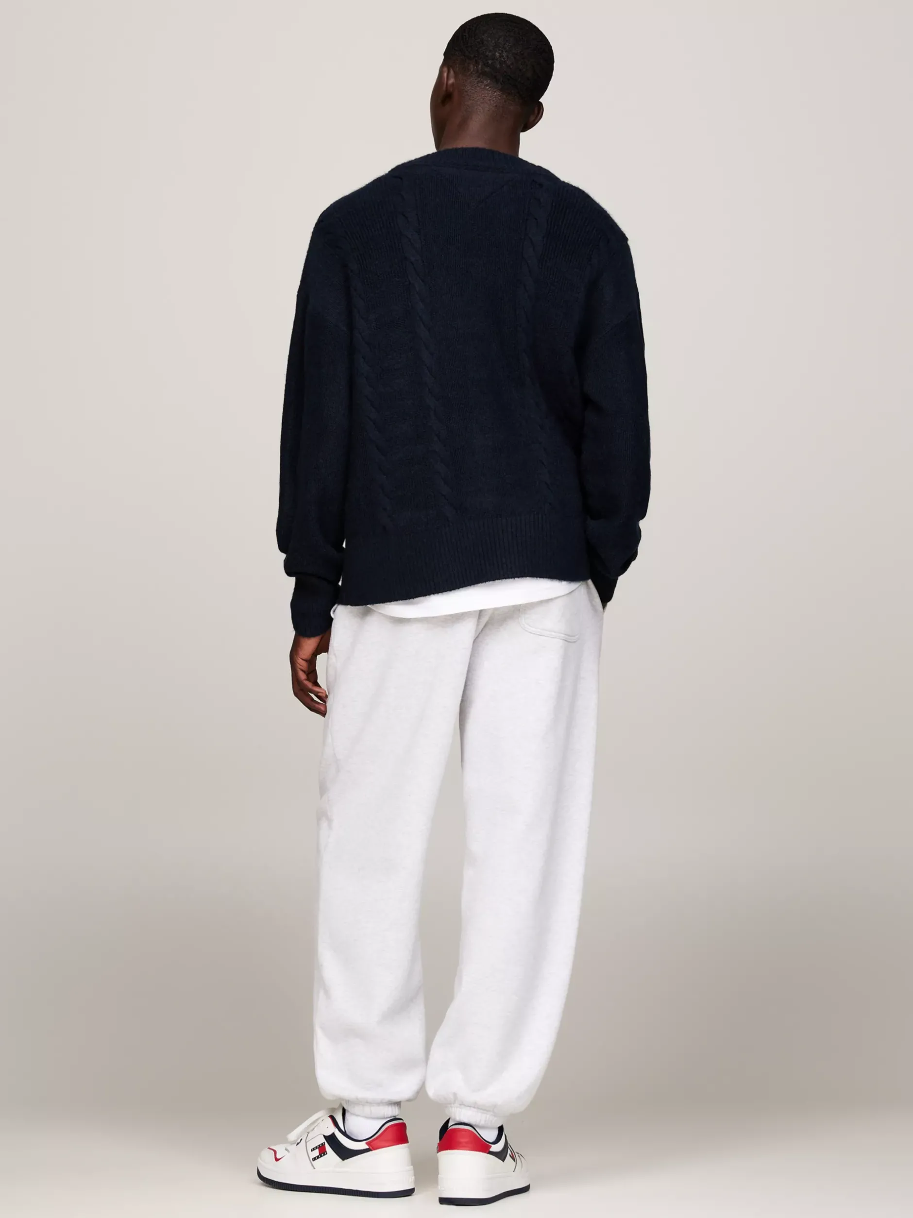 Swetry|Dzianina*Tommy Hilfiger Kardigan O Kroju Pudełkowym Z Naszywką Tommy DARK NIGHT NAVY