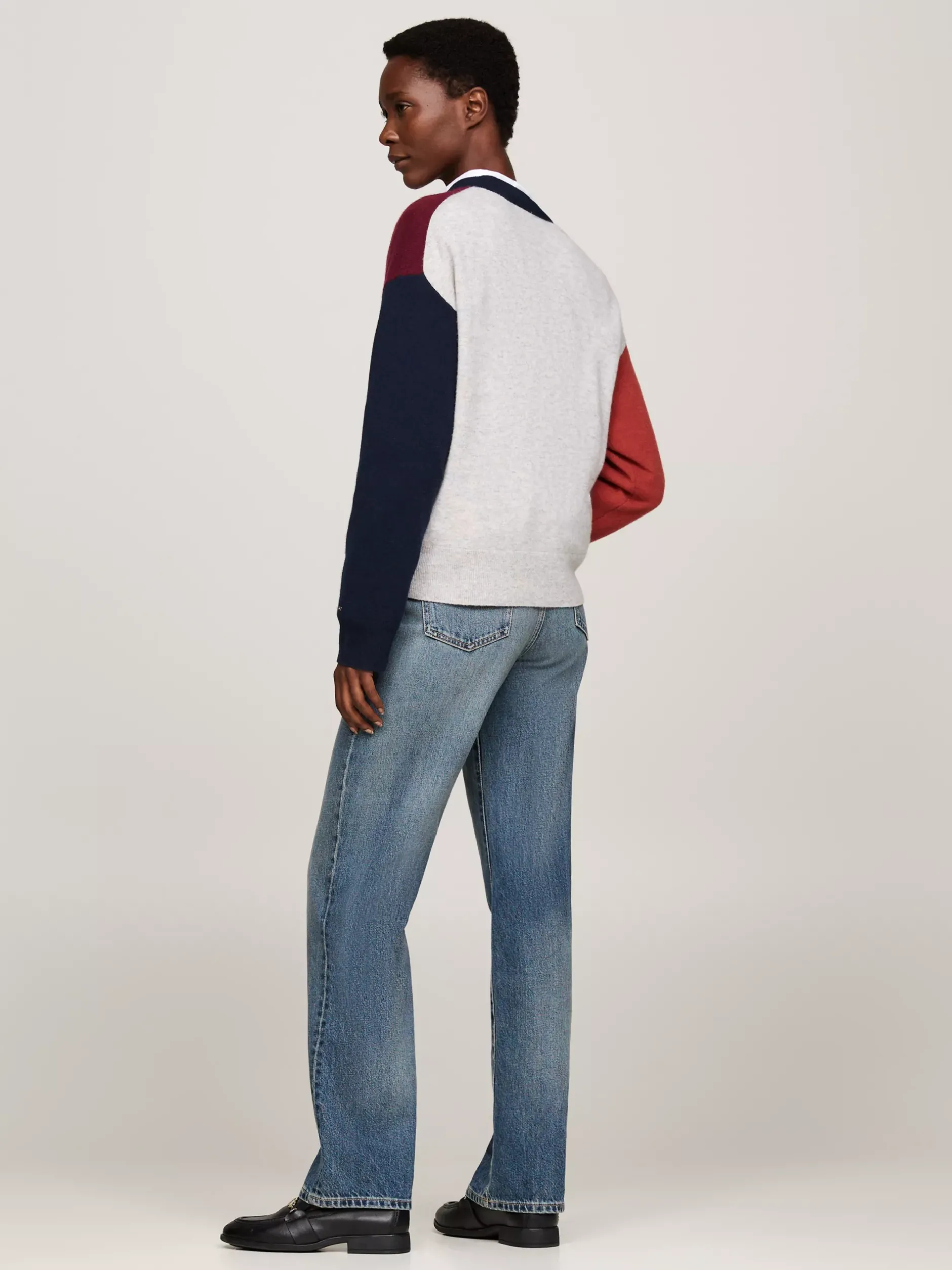 Dzianina|Kardigany*Tommy Hilfiger Kardigan Z Blokami Kolorów Z Kaszmirem DEEP ROUGE