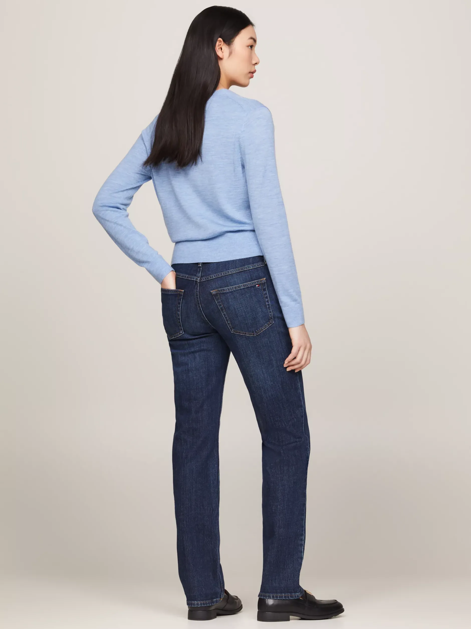 Kardigany|Dzianina*Tommy Hilfiger Kardigan Z Dekoltem W Szpic Z Wełny Z Merynosa VESSEL BLUE