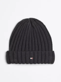 Czapki|Czapki I Szaliki*Tommy Hilfiger Kaszmirowa Czapka Typu Beanie DARK GREY