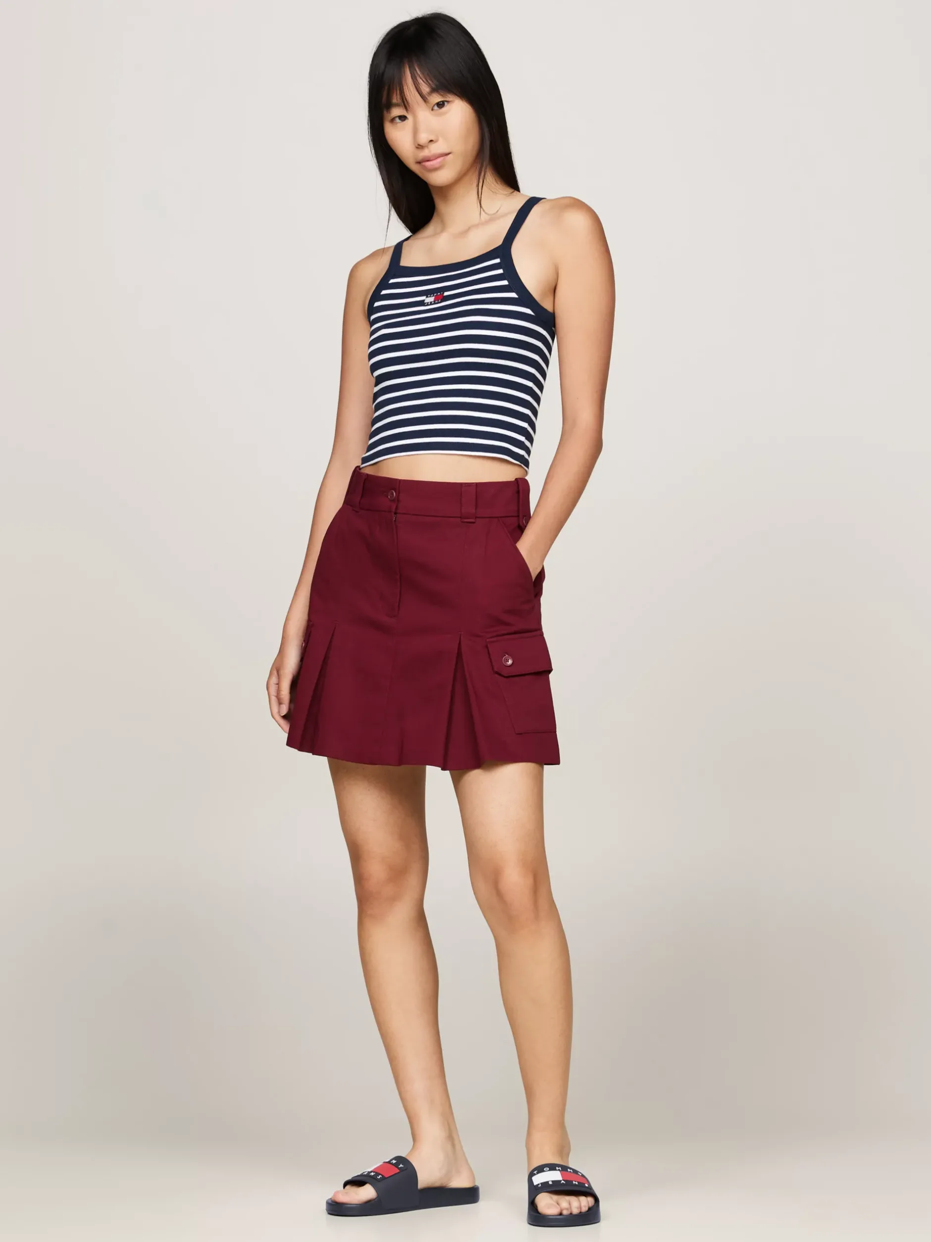 Sandały*Tommy Hilfiger Klapki Basenowe Z Naszywką DARK NIGHT NAVY