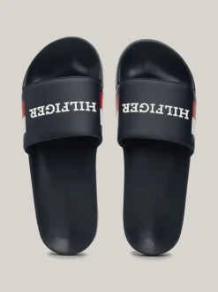Sandały I Japonki*Tommy Hilfiger Klapki Basenowe Z Paskiem Z Logo DESERT SKY