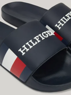 Sandały I Japonki*Tommy Hilfiger Klapki Basenowe Z Paskiem Z Logo DESERT SKY