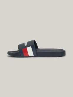 Sandały I Japonki*Tommy Hilfiger Klapki Basenowe Z Paskiem Z Logo DESERT SKY