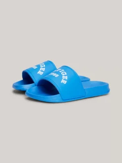 Obuwie I Akcesoria*Tommy Hilfiger Klapki Basenowe Z Półokrągłym Logo SKYBLUE