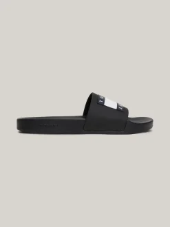 Sandały I Japonki*Tommy Hilfiger Klapki Basenowe Z Tłoczonym Logo BLACK