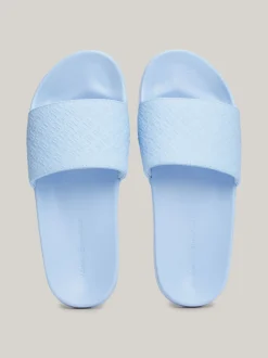 Sandały*Tommy Hilfiger Klapki Kąpielowe Z Monogramem TH VESSEL BLUE